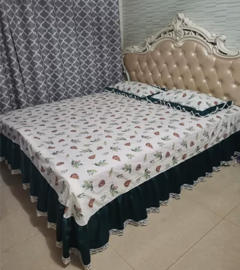 全棉三件套纯棉大床裙田园风 喜欢田园风的来...