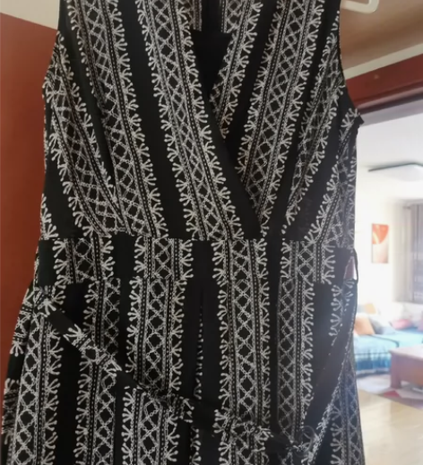 连体裙裤能穿到110斤，实物比图片好看多了...