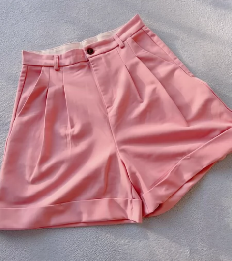 西装休闲短裤 2023年夏季新款简约高腰纯...