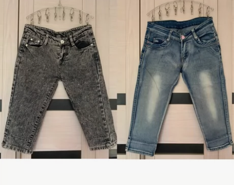 闲置两条中码27码牛仔裤七分裤，打包出 两...