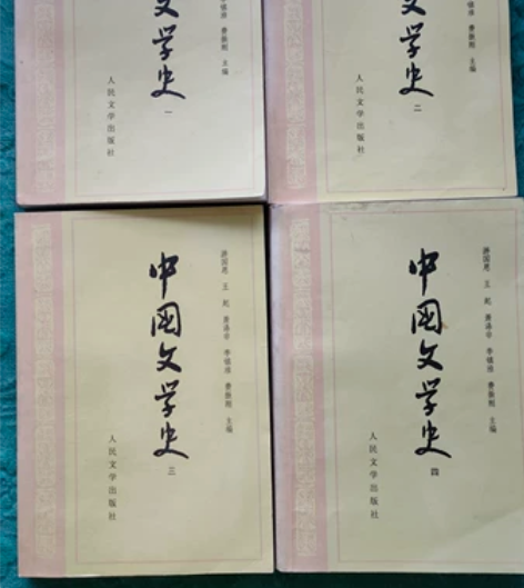 中国文学史4册。 旧小说闲置出售。 有铅笔...