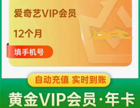 爱奇艺一年12月365天爱奇艺黄金vip年...