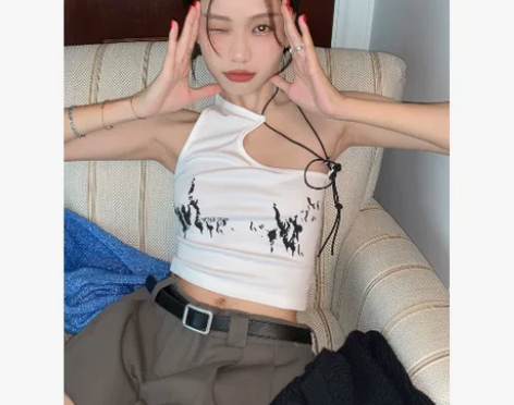 性感辣妹背心吊带女夏季内搭别致设计感小众外...