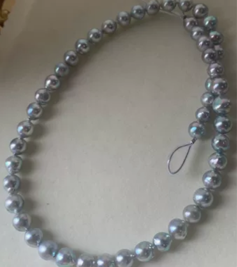 6#天然海水真多麻项链，天然海水珍珠，大自...