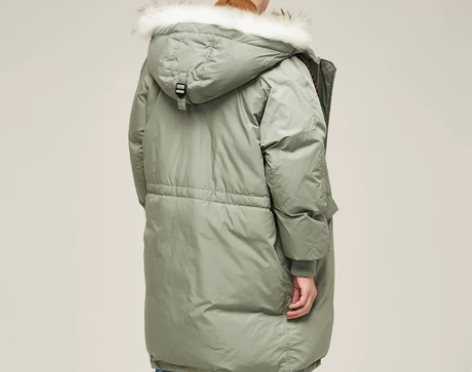 GXG男装 冬季热卖浅绿色加厚白鸭绒保暖连...