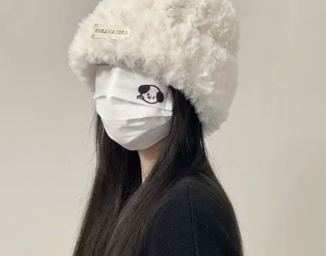 毛线帽子秋冬季女款百搭针织包头显脸小保暖白...