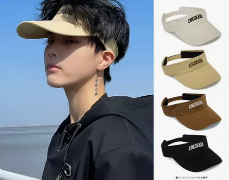 帽子男遮阳防晒空顶帽太阳帽夏季户外运动跑步...