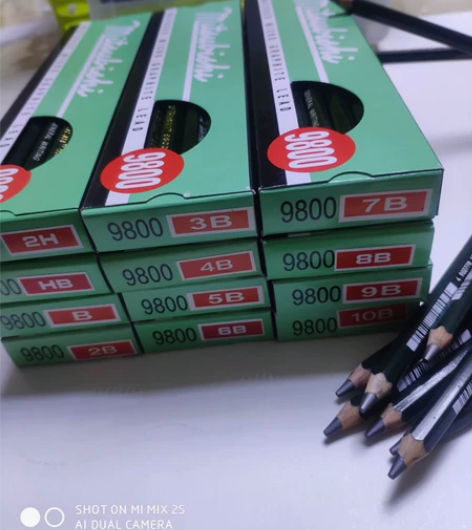 三菱正品铅笔9800全部型号2b4b6b8...