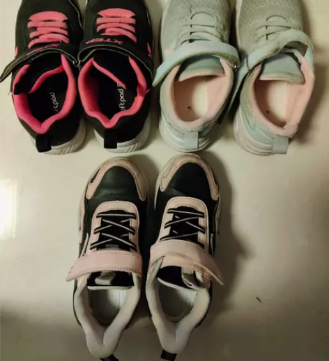 童鞋 33 码女运动鞋 3 双 7 成新,...
