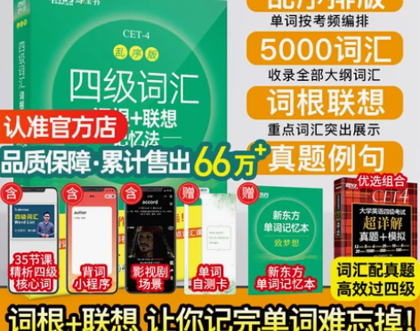 新东方官方 备考2023年12月四级词汇词...
