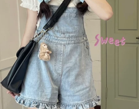 like a doll牛仔背带裤m码 感兴...