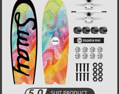 斯威滑板  大鱼板 初学者大童10岁以上男...