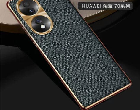 适用于荣耀70手机壳新款高端奢华全包防摔金...