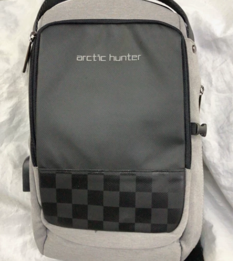 男士胸包男帆布大容量单肩包挎包休闲斜挎包防...