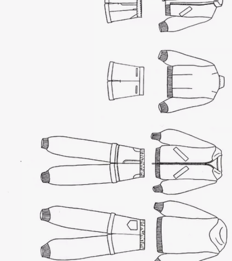 服装手绘款式图 服装效果图手绘 纸样设计 ...