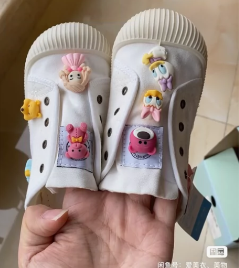 卡通玩偶儿童韩版帆布鞋板鞋小白鞋女童幼儿园...
