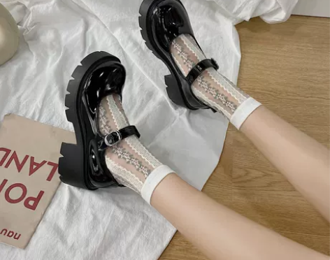 单鞋小皮鞋英伦女日系厚底玛丽珍鞋高跟制服洛...