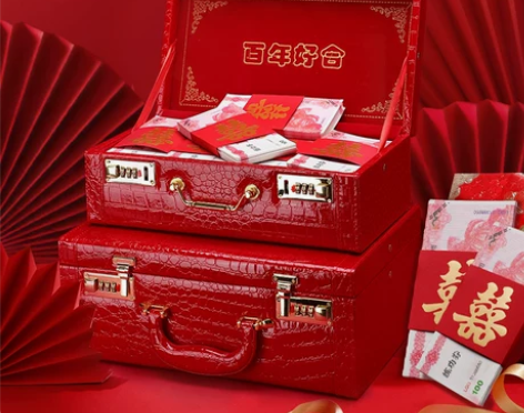 思泽 彩礼箱新娘陪嫁箱娘家结婚用品女方陪 ...