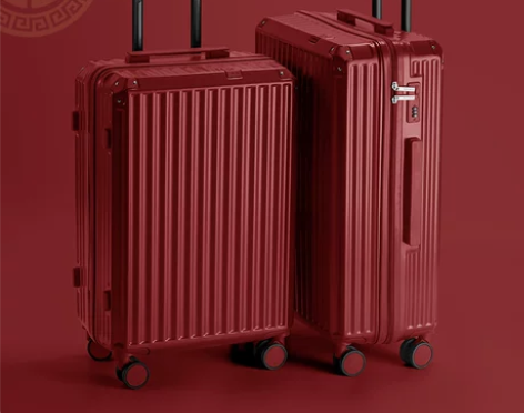 红色结婚行李箱陪嫁箱女新娘嫁妆婚礼用拉杆箱...