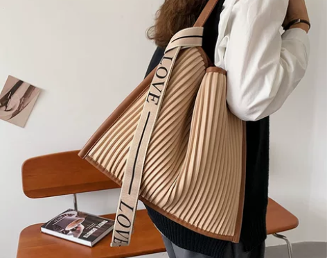 通勤大容量包包女百搭条纹托特包2023新款...