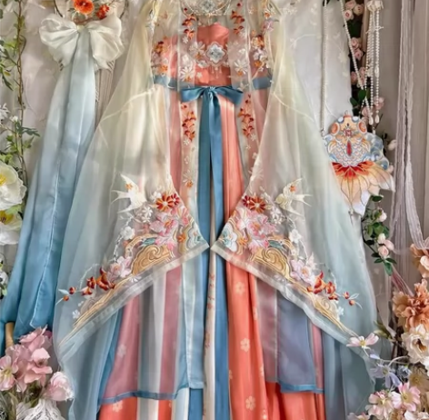 收。玉术【山海如梦】原创汉服女诃子裙重工刺...