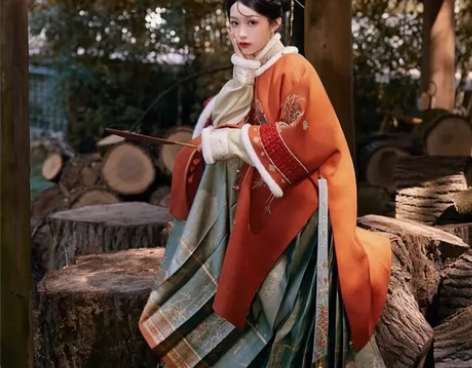七月夕汉服 剔红海棠 原创立领短衫改良圆领...