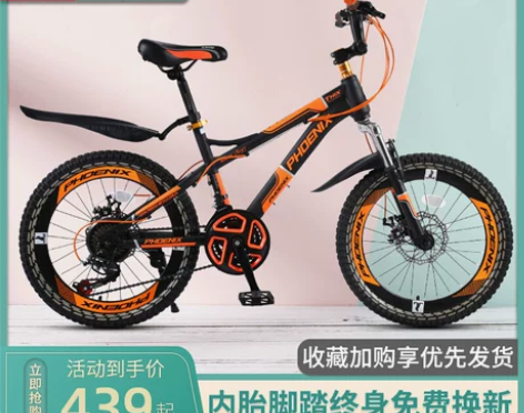 成都自提。转让凤凰儿童自行车20寸男女式学...