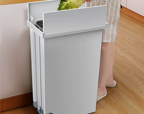 佳帮手厨房垃圾桶家用带盖脚踏双开盖大号创意...