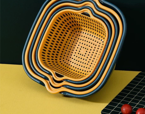 亏 本包邮双层塑料沥水篮洗菜盆6件套洗菜篮...