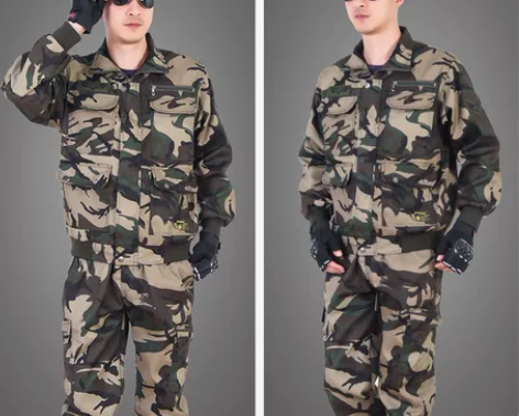 劳保工作服装男士迷彩服套装男装加厚耐磨建筑...