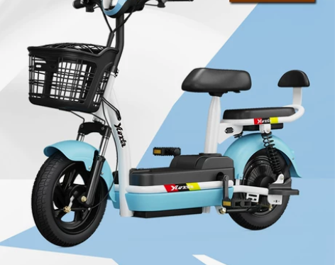 加州豹电动车48v新国标踏板助力小型电动自...