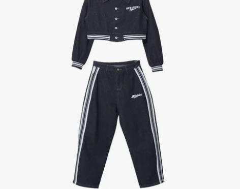 CBX美式复古棒球短款露脐牛仔爵士女jaz...