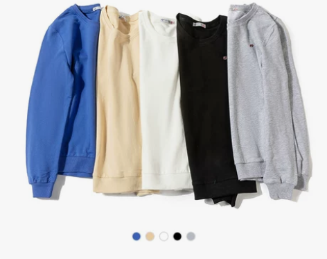 快鱼情侣纯色卫衣男2019秋新款长袖ins...