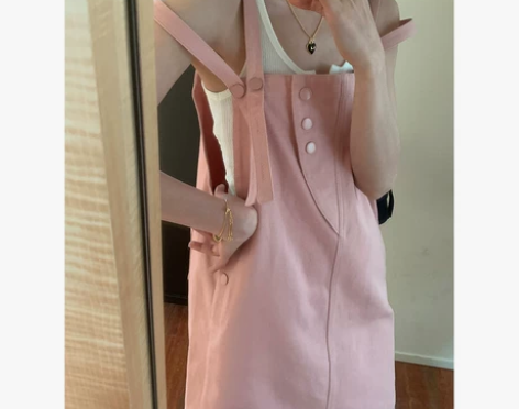 MorningHaze重返18岁全棉背带裙...