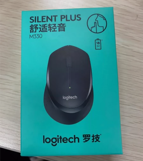罗技（Logitech）M330 静音鼠标...