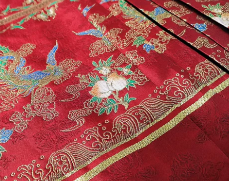 三秋阁原创春秋款凤求凰汉服明制一片式织锦妆...