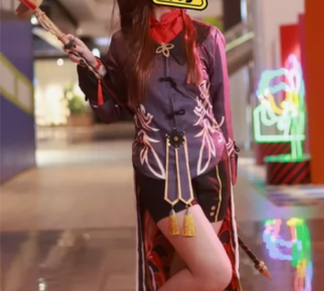 胡桃cos大全套 穿过游场一次 m码衣服非...