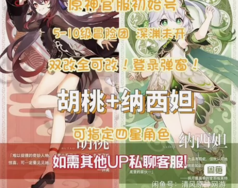原神官服【胡桃+纳西妲】冒险5-10级双改...