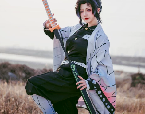 全套现货鬼灭之刃蝴蝶忍cos服送假发蝴蝶头...