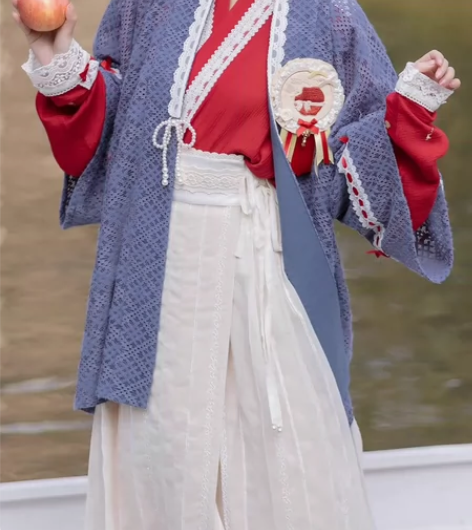 远山乔【林中白雪】三件套 宋制汉服春飞机袖...