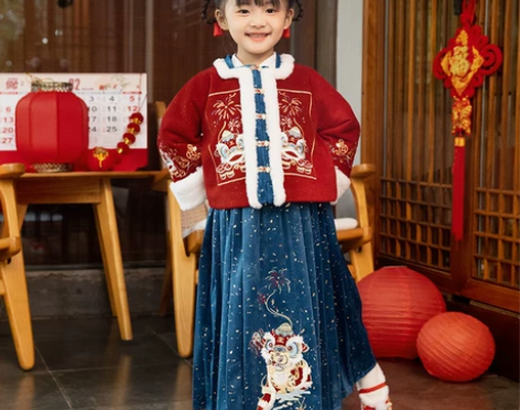 【年货价】西子问汉服女童拜年服唐装儿童过年...