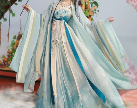 新款原创青荷唐制诃子裙汉服女款2023春夏...