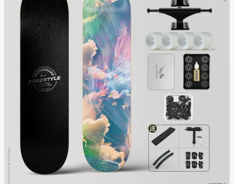 费斯专业滑板初学者女生青少年短板成人儿童双...