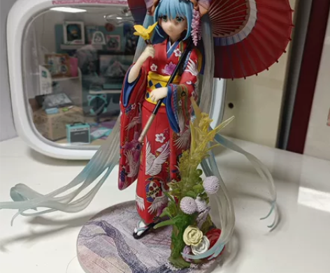 花色浴衣和服 初音未来 手办模型 祖国版祖...