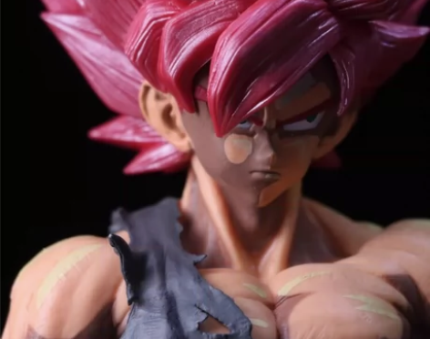 超大孙悟空手办大号七龙珠模型超级赛亚人战损...