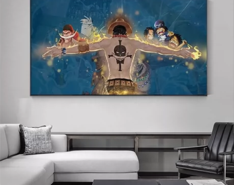 海贼王装饰画客厅沙发背景墙壁画书房电竞房动...