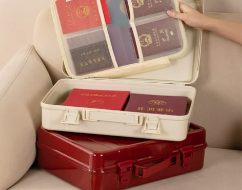 轻奢证件收纳包文件盒家庭重要证书房产本说明...