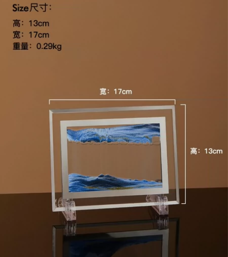 流沙画摆件创意解压艺术感沙漏客厅电视柜办公...