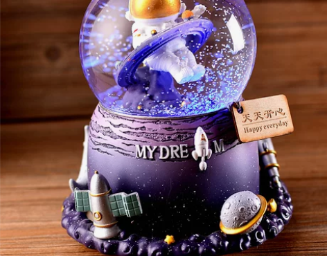 水晶球宇航员 宇航员水晶球航天太空人音乐盒...