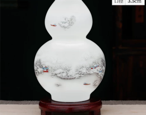 葫芦陶瓷摆件花瓶，喜欢直接拍包邮景德镇陶瓷...